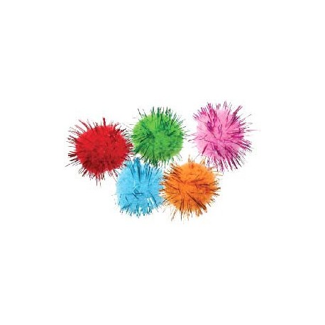 POMPONS PURPURINA COLOR. BOSSA 100 UNITATS ASSORTIDES