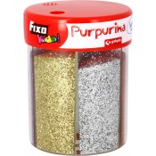 PURPURINA GEBRE SECA FINA. POT 80 GRS AMB DOSIFICADOR. 6 COLORS