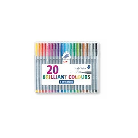 ESTOIG RETOLADORS STAEDTLER TRIANGULAR PUNTA 1 MM. CAPSA 20 ASSORTITS