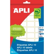 ETIQUETES AUTOADHESIVES BLANQUES. BOSSA 10 FULLS: 20 X 75 MM
