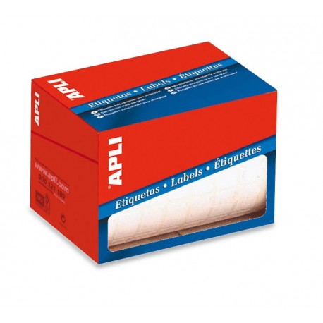 ETIQUETES AUTOADHESIVES BLANQUES. ROTLLE AMB CAPSA: 12 X 30 MM