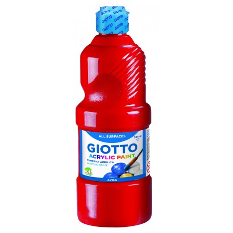 PINTURA TEMPERA ACRÍLICA GIOTTO. POT 500 ML: VERMELL