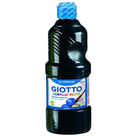 PINTURA TEMPERA ACRÍLICA GIOTTO. POT 500 ML: NEGRE