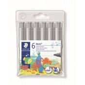 RETOLADOR STAEDTLER NORIS 340. PUNTA GRUIXUDA. BOSSA 6 UNITATS: GRIS