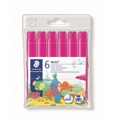 RETOLADOR STAEDTLER NORIS 340. PUNTA GRUIXUDA. BOSSA 6 UNITATS: ROSA