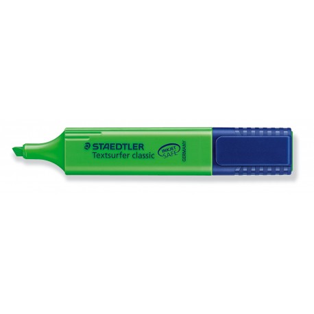 MARCADOR FLUORESCENT STAEDTLER 364. TEXTSURFER CLASSIC. PUNTA BISELLADA: VERD