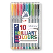 ESTOIG RETOLADORS STAEDTLER TRIANGULAR PUNTA 1 MM. CAPSA 10 ASSORTITS