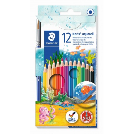 ESTOIG LLAPIS COLOR AQUAREL·LA-BLE STAEDTLER 144.10NC12. ASSORTITS 12 COLORS