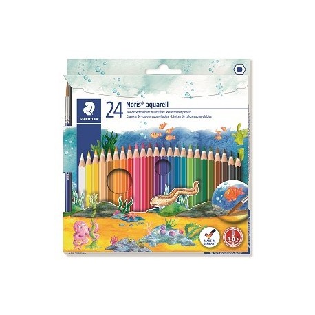 ESTOIG LLAPIS COLOR AQUAREL·LA-BLE STAEDTLER 144.10NC24. ASSORTITS 24 COLORS