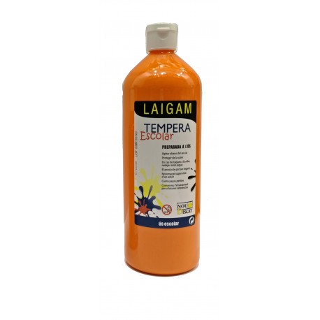 PINTURA TEMPERA LÍQUIDA LAIGAM. POT 1000 ML: TARONJA