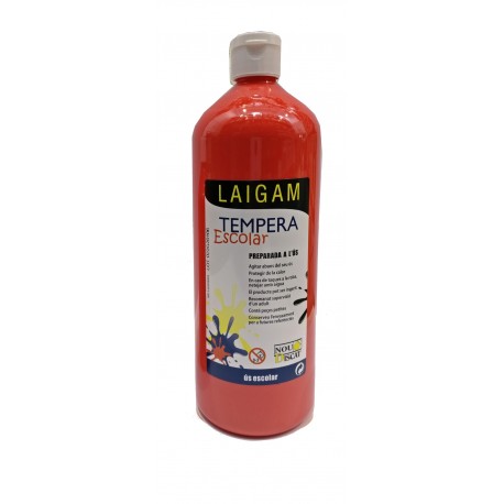 PINTURA TEMPERA LÍQUIDA LAIGAM. POT 1000 ML: VERMELL