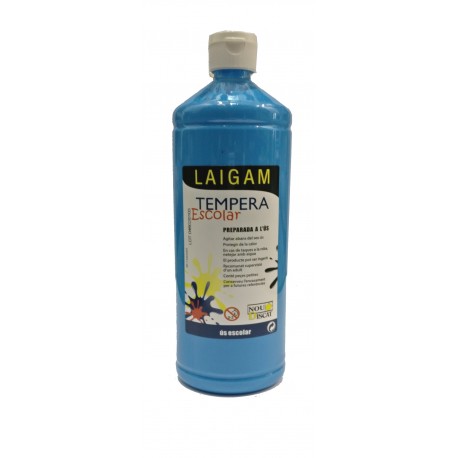 PINTURA TEMPERA LÍQUIDA LAIGAM. POT 1000 ML: BLAU CLAR