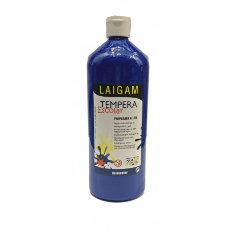 PINTURA TEMPERA LÍQUIDA LAIGAM. POT 1000 ML: BLAU FOSC