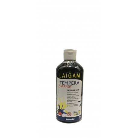 PINTURA TEMPERA LÍQUIDA LAIGAM. POT 500 ML: NEGRE