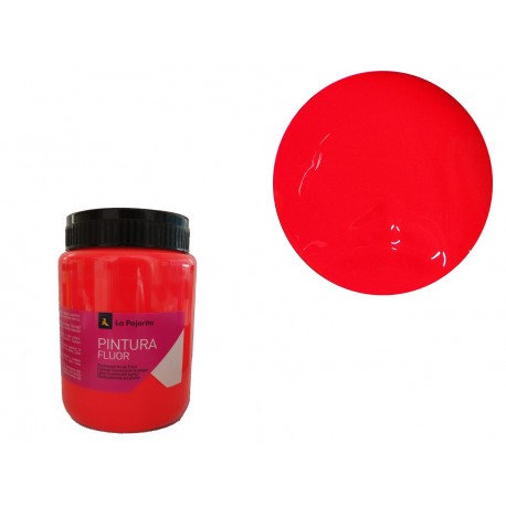 PINTURA PLÀSTICA FLUORESCENT LA PAJARITA 375 ML: VERMELL