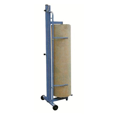 PORTAROTLLES VERTICAL METÀL·LIC 110 CM. TALLADOR FULLA AMB RODES