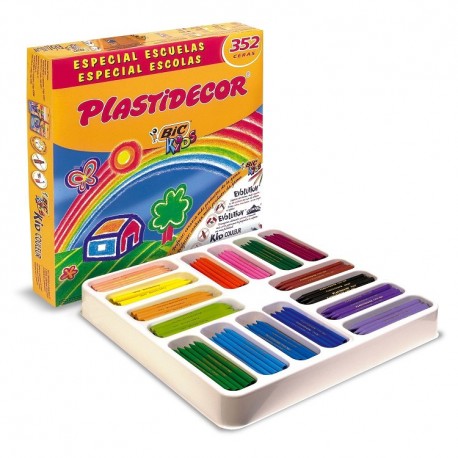 PLASTIDECOR.CAIXA ESCOLAR 22X16 COLORS.352 UNITATS