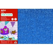 LÀMINES ESCUMA FLEXIBLE APLI PURPURINA. FULL 400 X 600 X 2 MM. UNITAT: BLAU