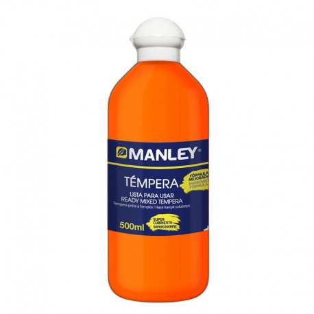 PINTURA TEMPERA LÍQUIDA MANLEY. POT 500 ML: TARONJA