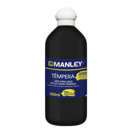 PINTURA TEMPERA LÍQUIDA MANLEY. POT 500 ML: NEGRE