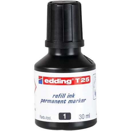 TINTA DE RECANVI EDDING T-25. FLASCÓ 30 ML: NEGRE