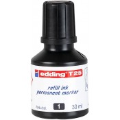 TINTA DE RECANVI EDDING T-25. FLASCÓ 30 ML: NEGRE