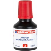 TINTA DE RECANVI EDDING T-25. FLASCÓ 30 ML: VERMELL