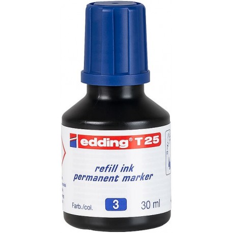 TINTA DE RECANVI EDDING T-25. FLASCÓ 30 ML: BLAU