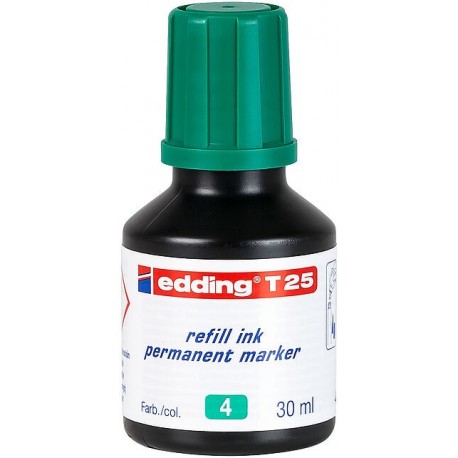 TINTA DE RECANVI EDDING T-25. FLASCÓ 30 ML: VERD