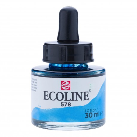 AQUAREL·LA LÍQUIDA ECOLINE. POT 30 ML: BLAU CLAR