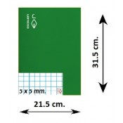 LLIBRETA FOLI TAPA DURA 50 FULLS. QUADRÍCULA 5 MM: VERD