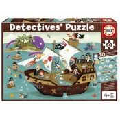 DETECTIUS AL VAIXELL PIRATA.PUZZLE 50 PECES