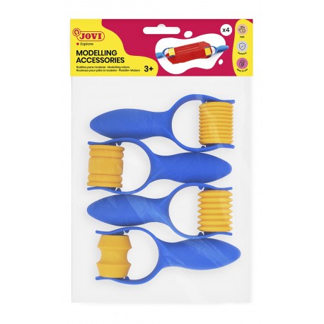 RODETS PLASTILINA AMB FORMES. BOSSA 4 UNITATS ASSORTIDES