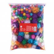 POMPONS PURPULINA COLORS.BOSSA 400 UNITATS  ASSORTITS