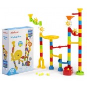 MARBLE RUN. CIRCUIT AMB MOLTES POSSIBILITATS. 60 PECES, 10 BOLES, PECES PLÀSTIC.  JOGUINA A PARTIR DE 4 A 6 ANYS