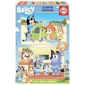 PUZZLE BLUEY. 2 PUZZLES DE 50 PECES DE FUSTA