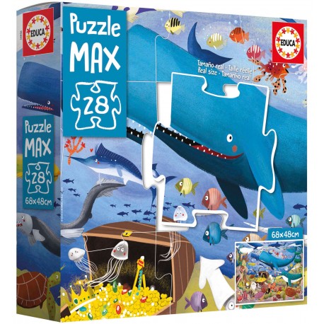 PUZZLE MAX. 28 PECES. SOTA EL MAR