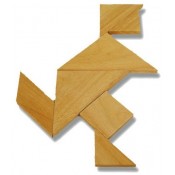 TANGRAM. JOC XINÈS 7 PECES DE FUSTA PER FORMAR FIGURES. JOGUINA A PARTIR DE 5 ANYS