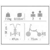 TRICICLE DE 3 - 6 ANYS. MIDA 75 x 58 x 49 CM.