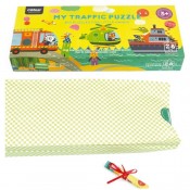 TRAFIC. PUZZLE GEGANT 100 X 22 CM. 28 PECES