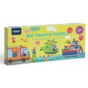 TRAFIC. PUZZLE GEGANT 100 X 22 CM. 28 PECES