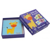 WOODEN ANIMAL.6 PUZZLES DE 4 PECES