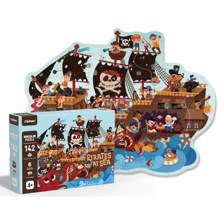 PIRATES AT SEA. PUZZLE 142 PECES FORMA IRREGULAR  JOGUINA A PARTIR DE 4 ANYS