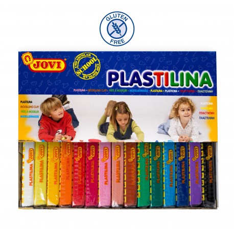 PLASTILINA JOVI. PASTILLA 150 GRS. CAIXA 15 UNITATS ASSORTIDES